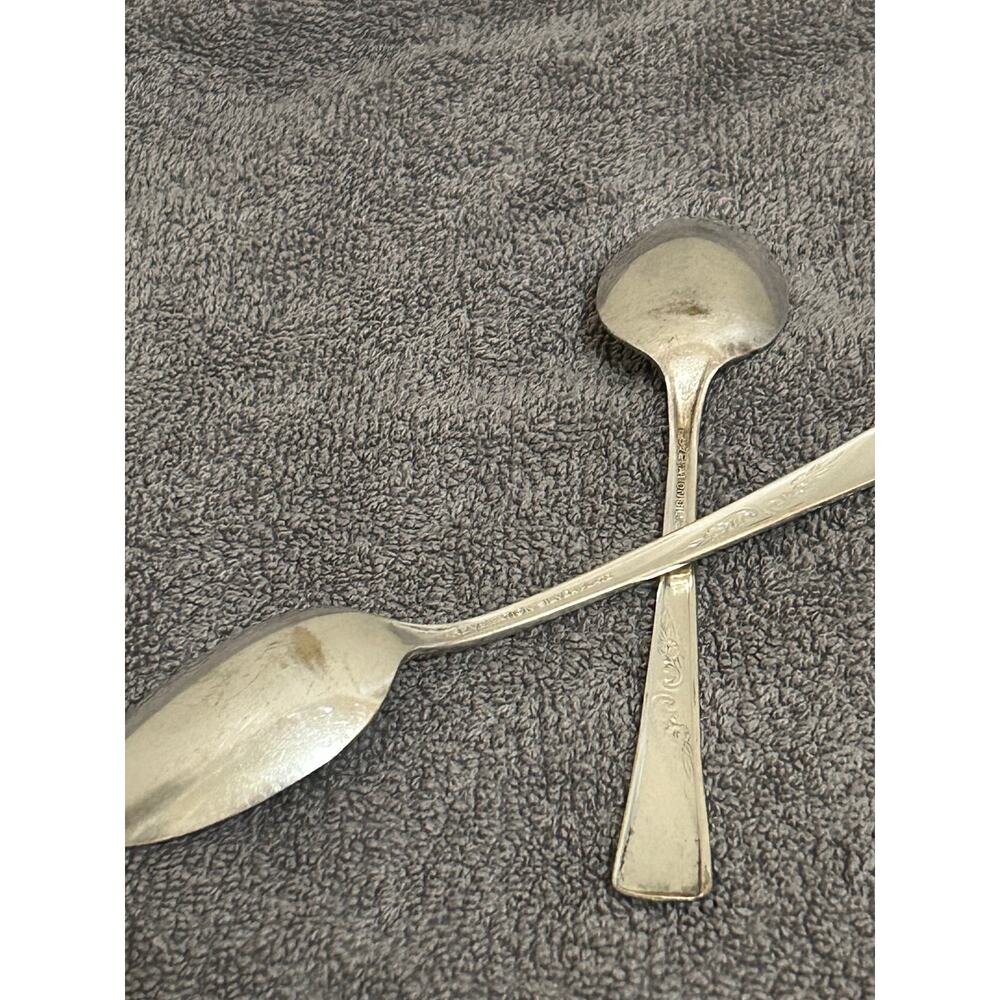 Vintage 1953 Revelation II Silverplate 2 Spoons by International Silver Bridal - Picture 9 of 10